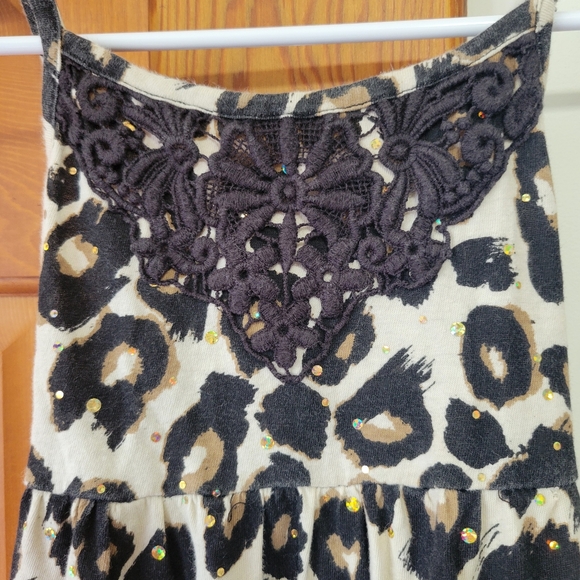 Justice Girls leopard print sequin dress 7 - Picture 2 of 7